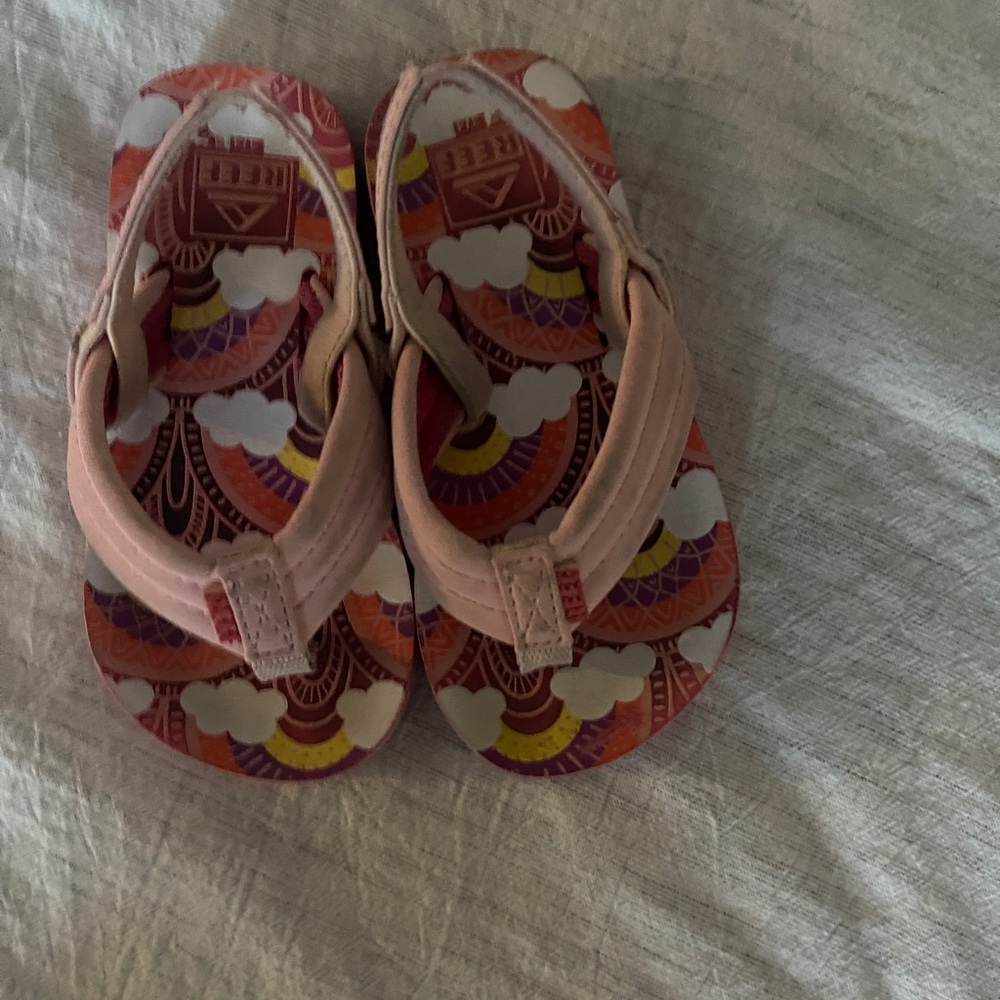 Reef Baby Pink and Multicolor Sandals